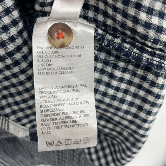 Anthropologie Pilcro Blouse Women's XS Black Plaid 3/4 Sleeves Rounded Hem Tunic - Picture 9 of 11